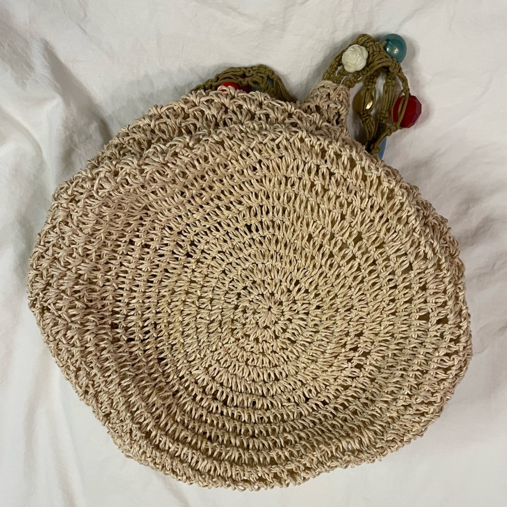 Cappelli Straworld Crochet Bag with Beaded Strap - Picture 7 of 9